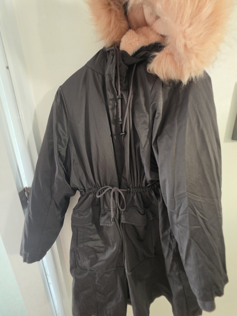 Torrid 3 IN 1 pink/gray Parka Coat with Faux Fur Hood